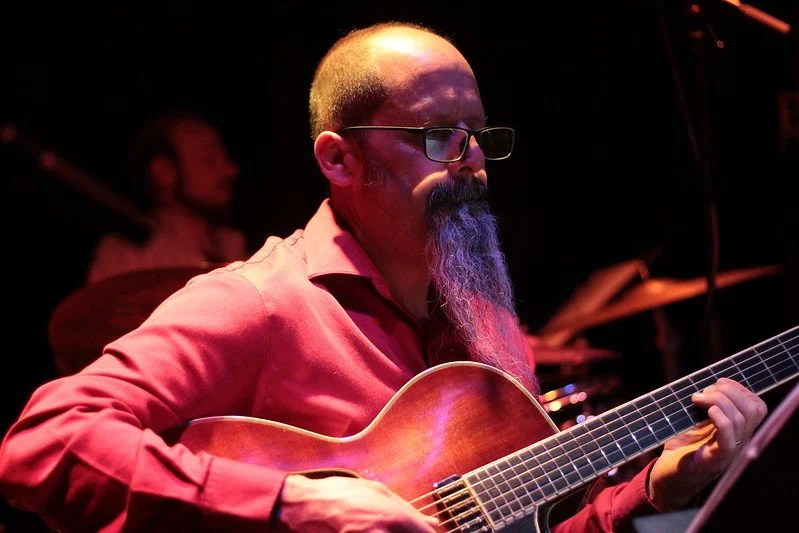 Johnny Leal on Guitar
Photo by Richard O'Neill at The Rosebud Theatre May 28th, 2025