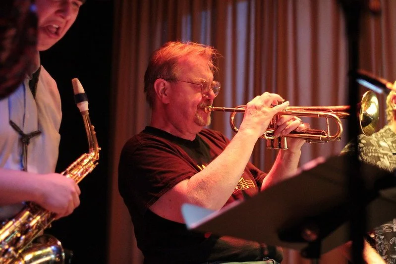 John Gronberg on Trumpet
Photo by Richard O'Neill at The Rosebud Theatre May 28th, 2025