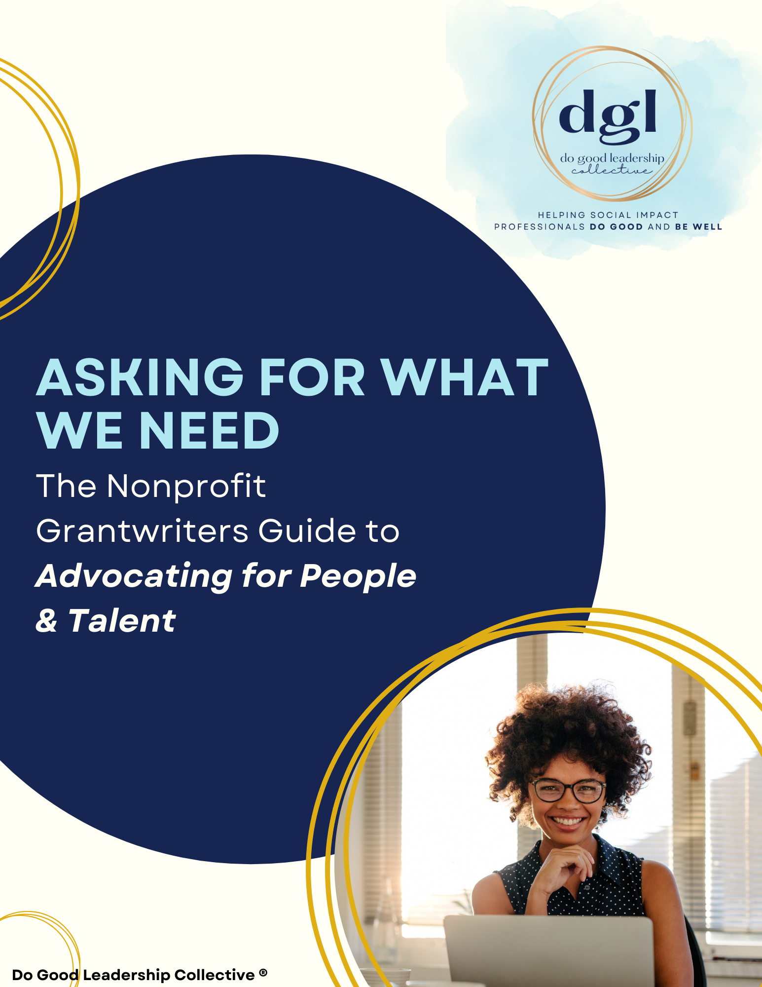 Cover of nonprofit grant writing guide on advocating for people and talent.