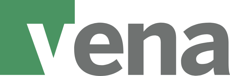 Partial logo with green and gray text, likely spelling "Vena".