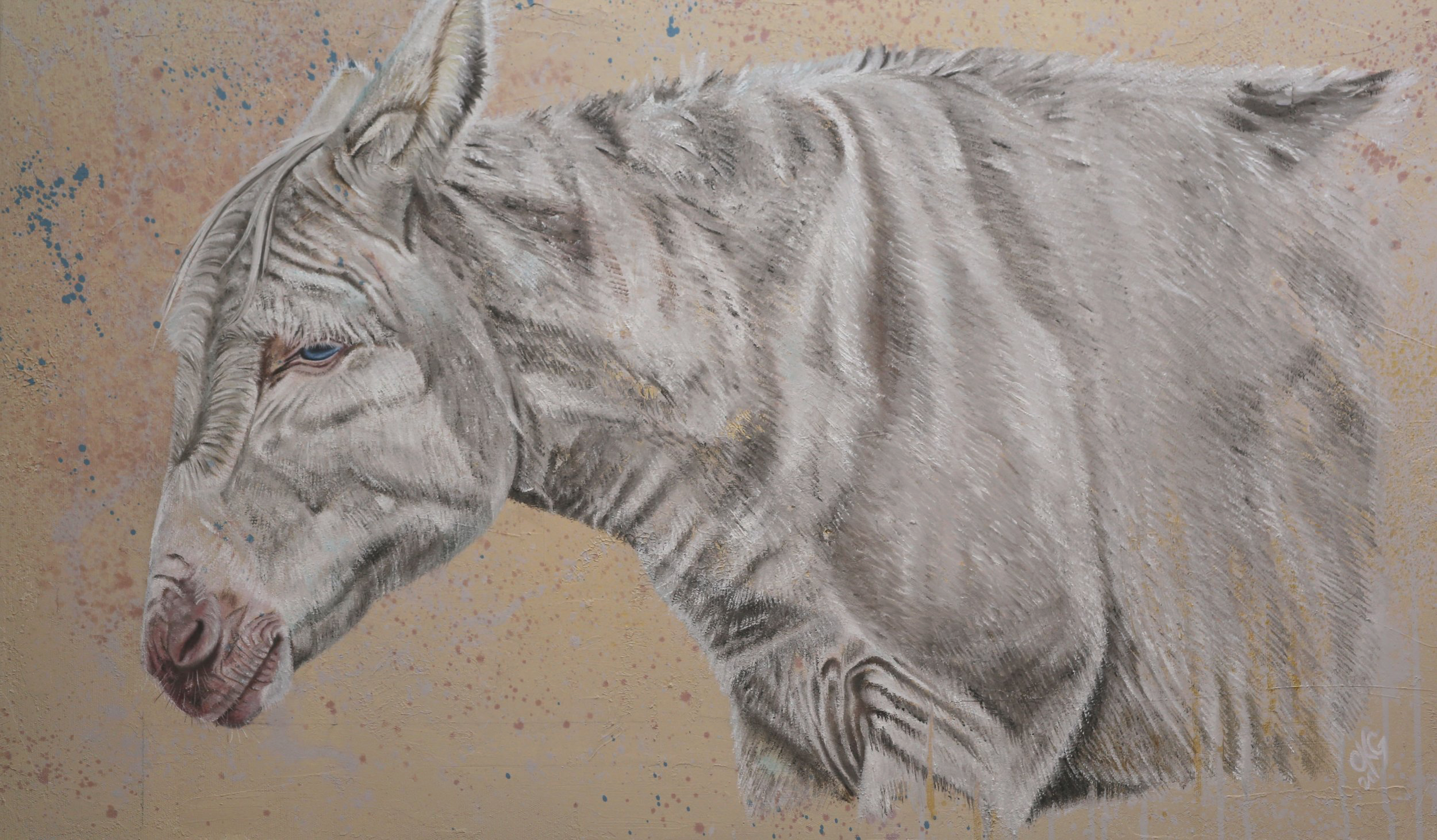 Esel Gemälde, Esel gemalt