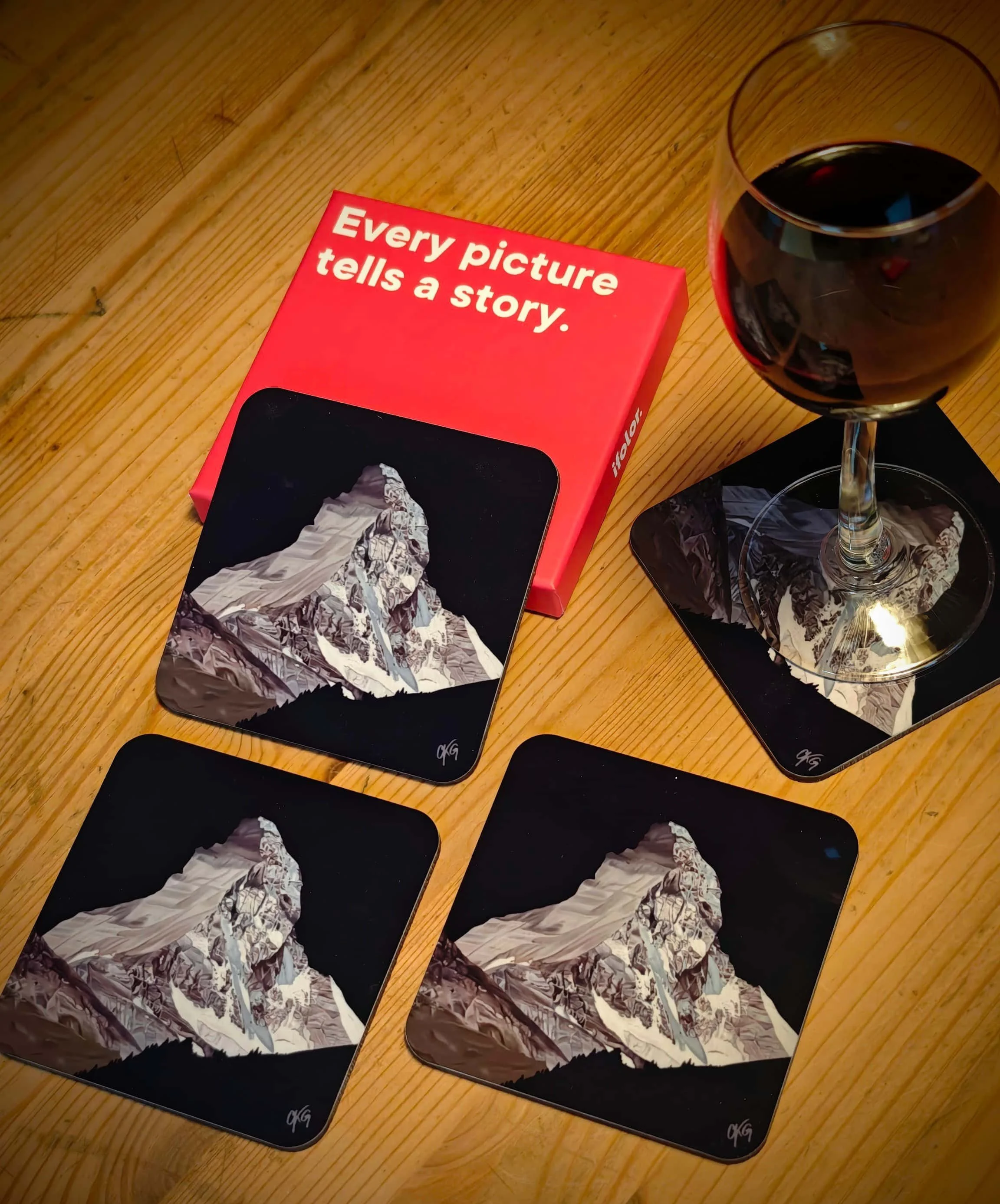 Matterhorn "Horu" Glas-Untersetzer