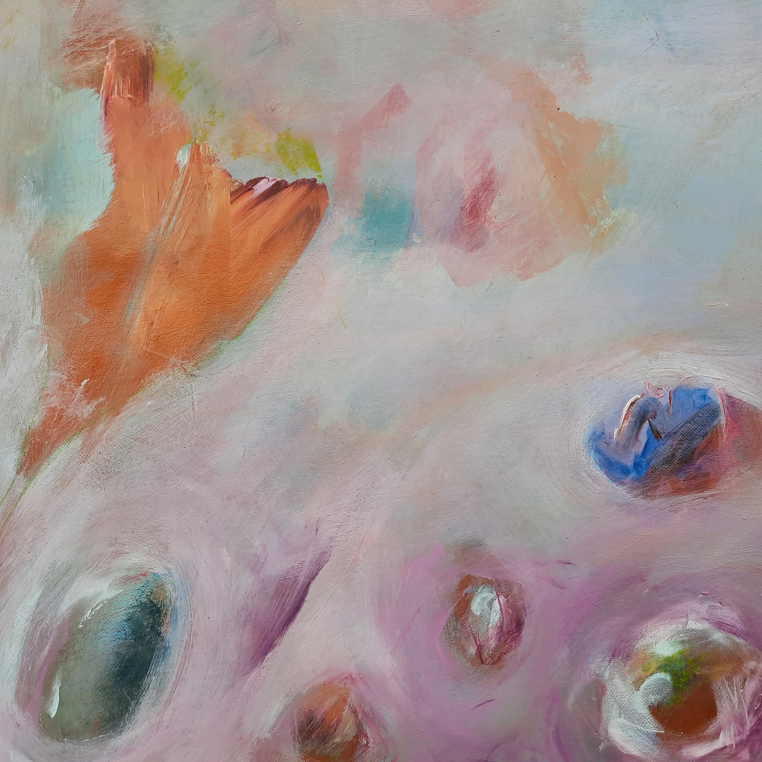 Abstrakte Blumen in Acrly