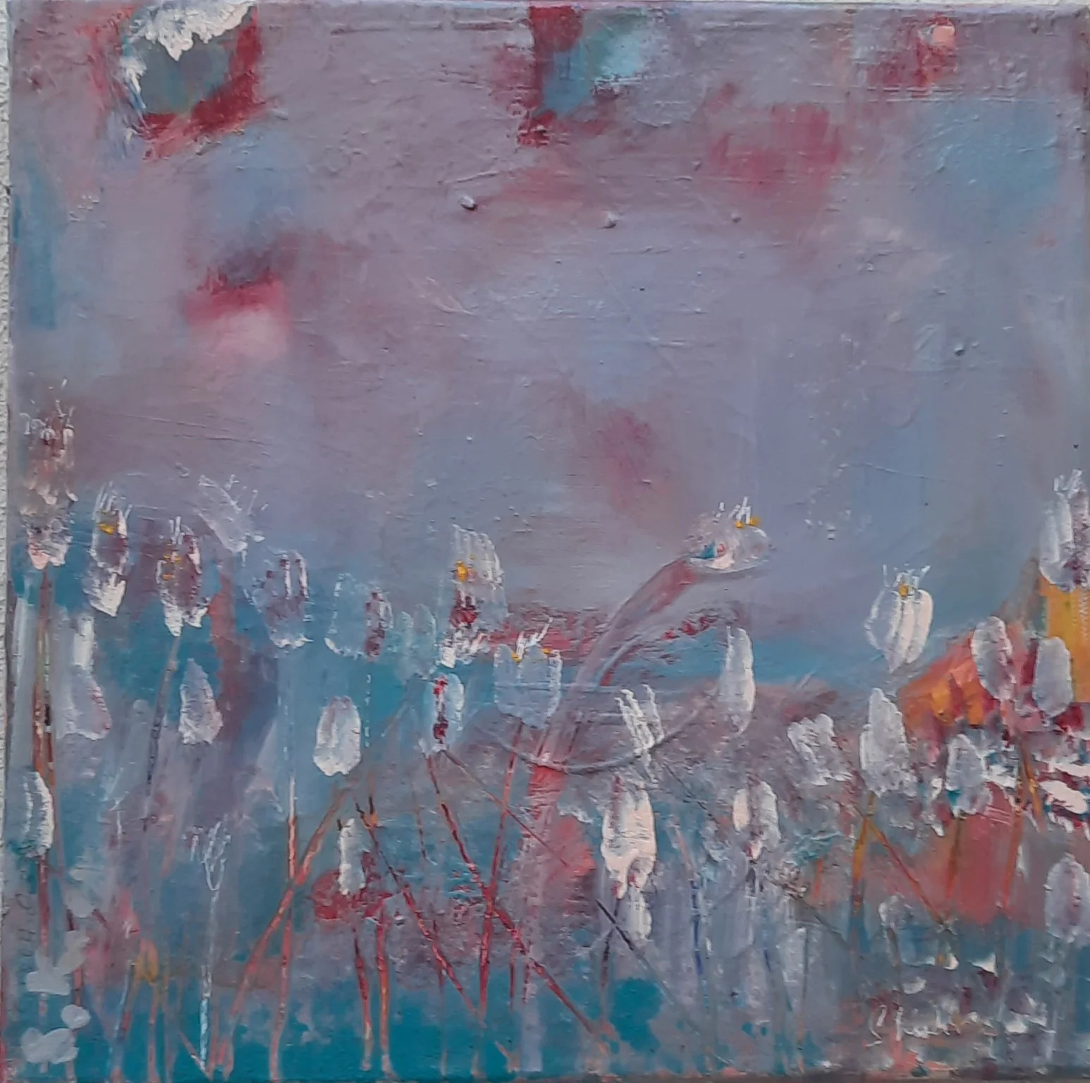 Abstrakte Blumen in Acrly