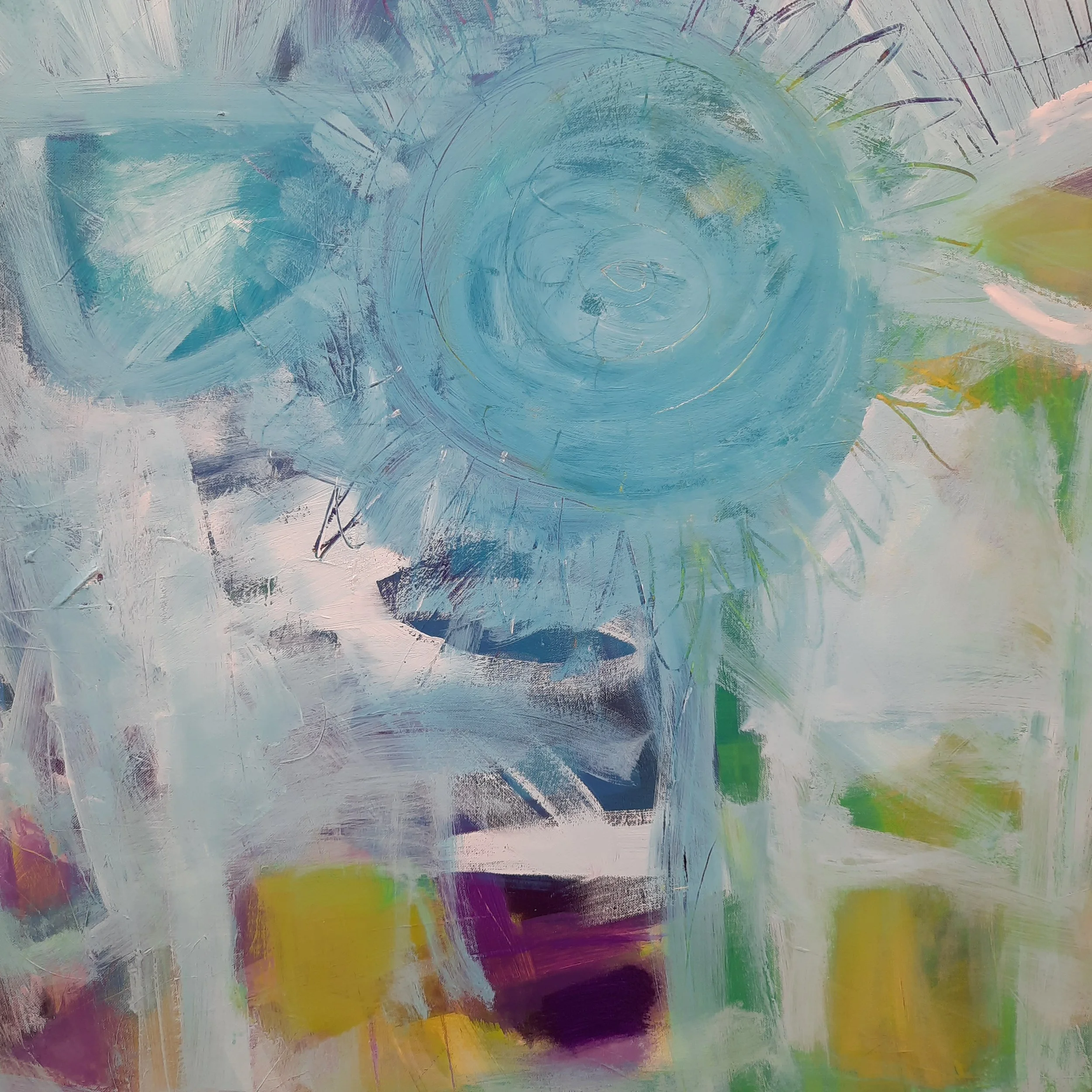 Abstrakte Blumen in Acrly