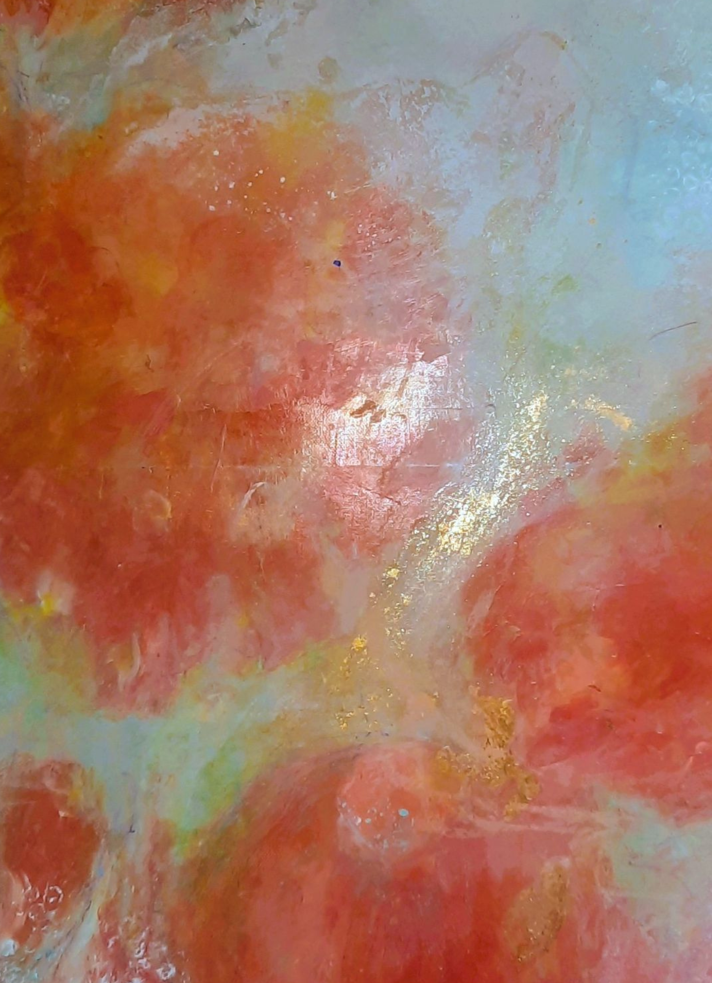 Abstrakte Blumen in Acrly