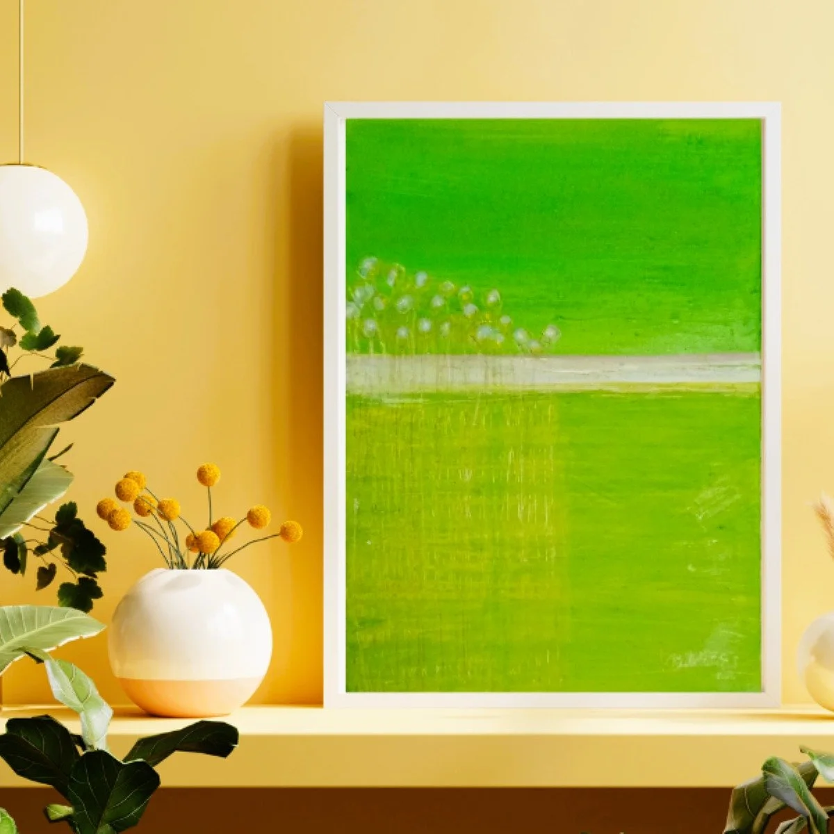 Abstrakte Blumen in Acrly