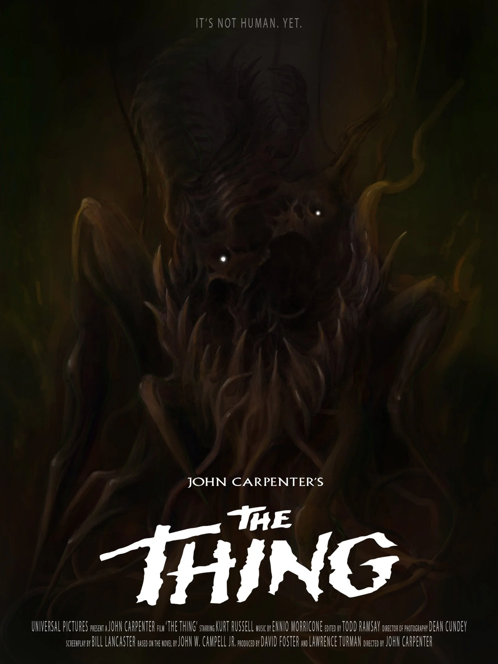 The Thing, mixed media (movie poster)