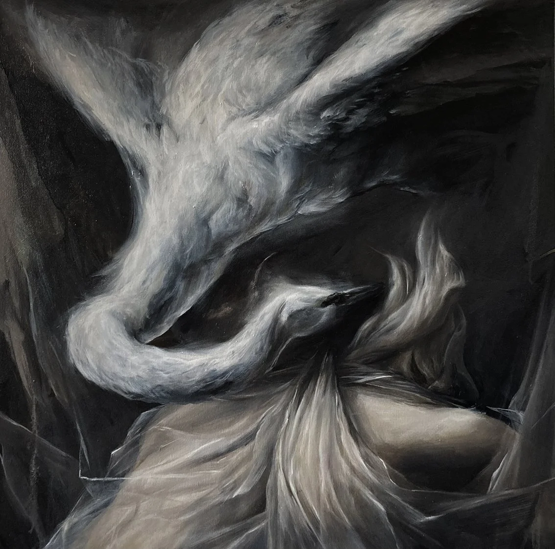 Leda and The Swan, oil on canvas (2020)