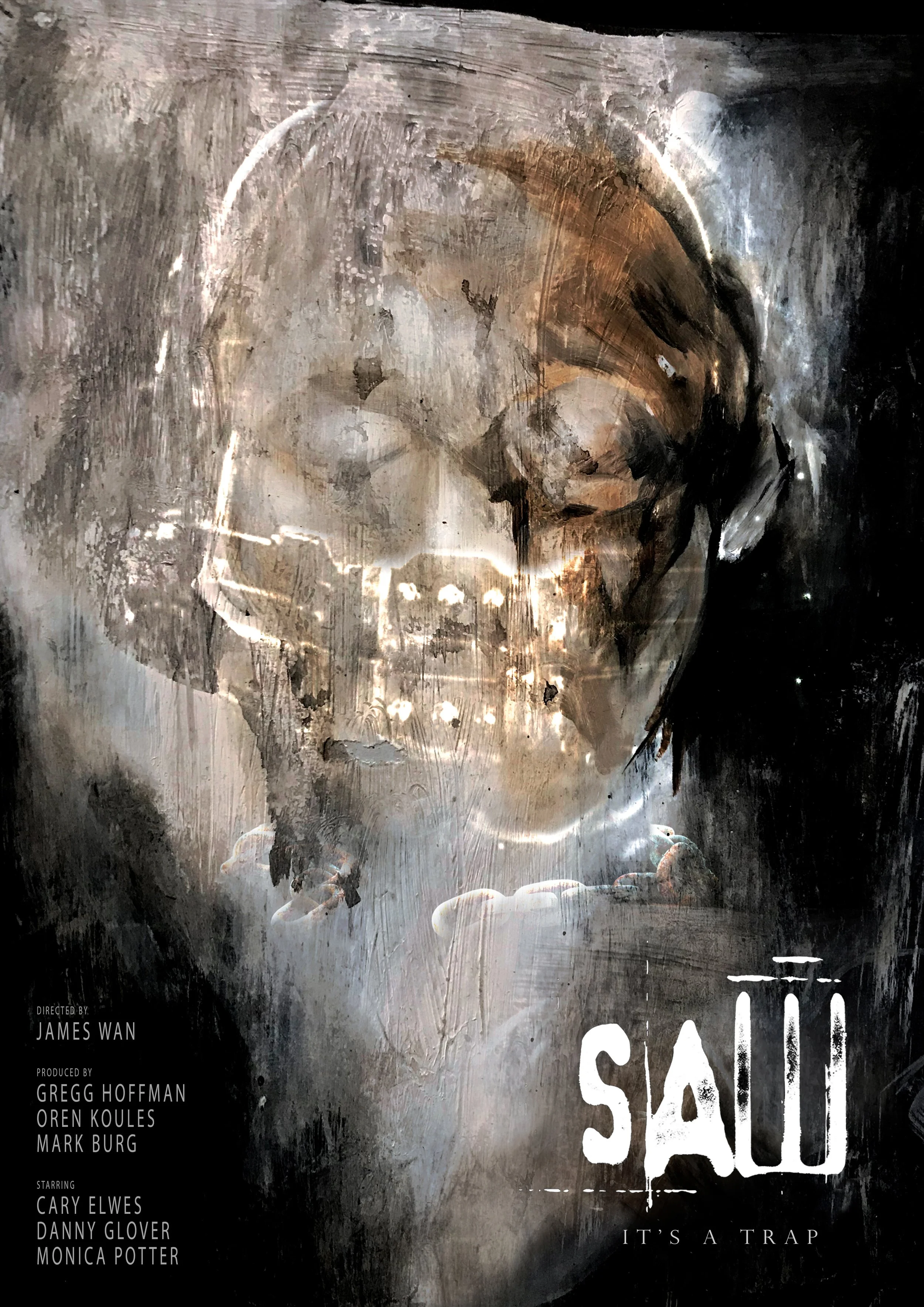 Saw, mixed media (movie poster)