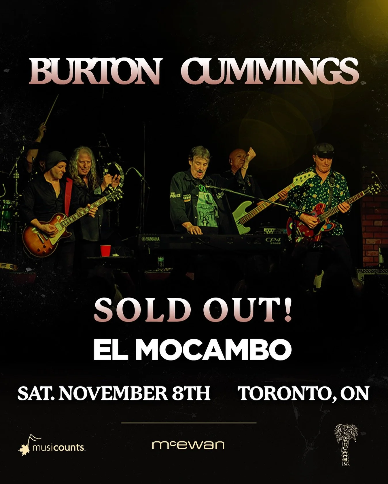 The El Mocambo show is officially sold out. This venue has a special place in Canadian music history, and we are honoured to be part of it once again.
