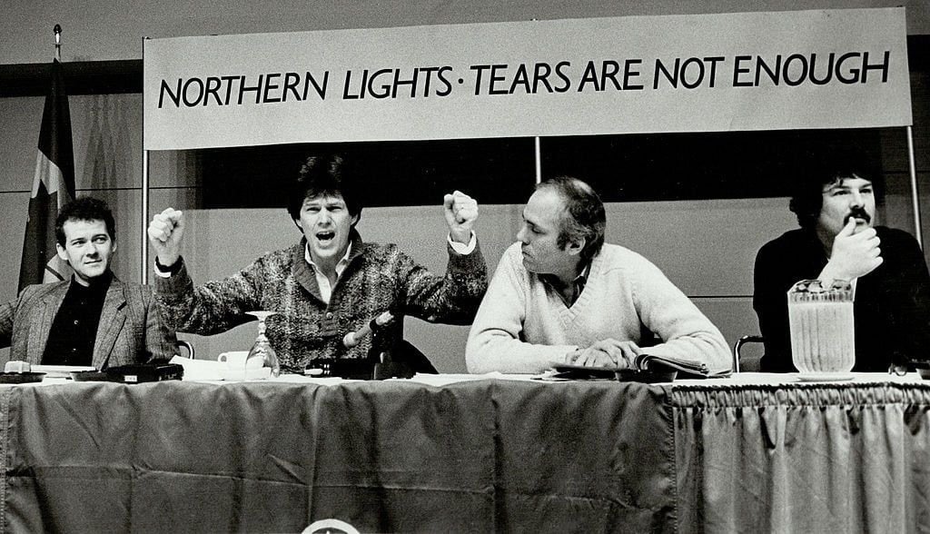 &ldquo;Tears Are Not Enough&rdquo; was recorded at Manta Sound Studios in downtown Toronto. The song&mdash;a charity single recorded by a group of Canadian artists under the name Northern Lights&mdash;was released 41 years ago today. This photo is fr