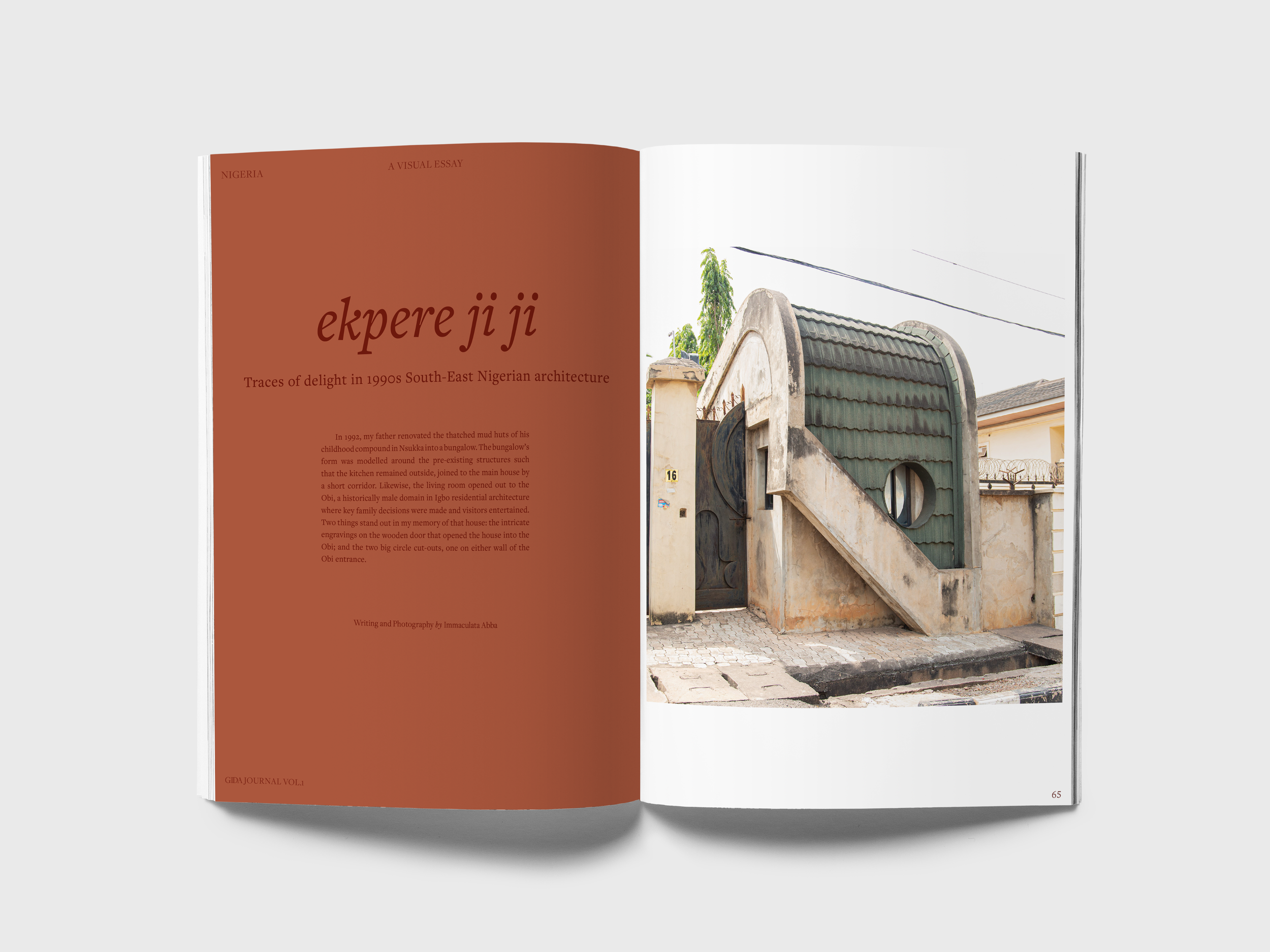 page layout from a commissioned feature in GIDA Journal Volume 1