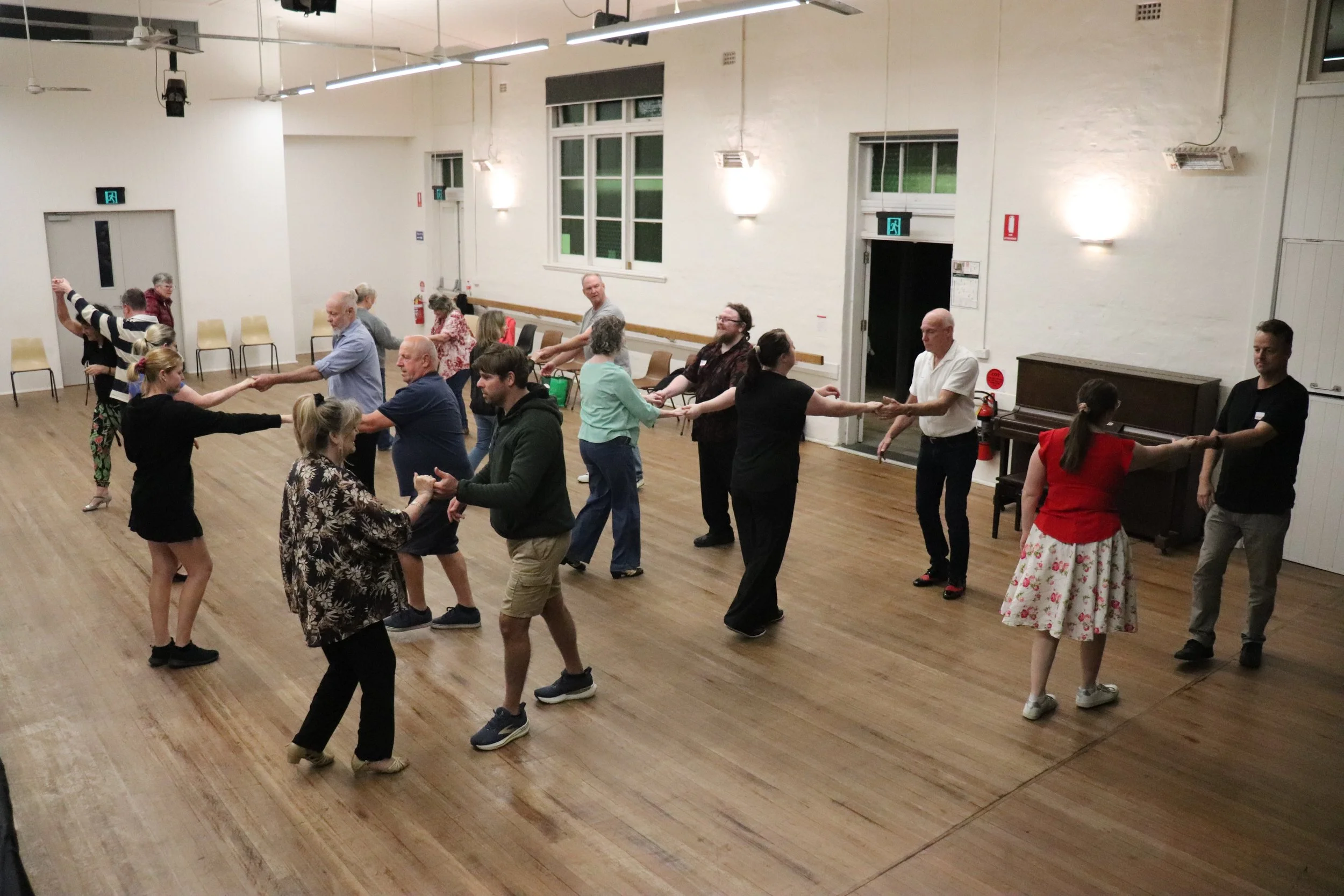 People dancing in class