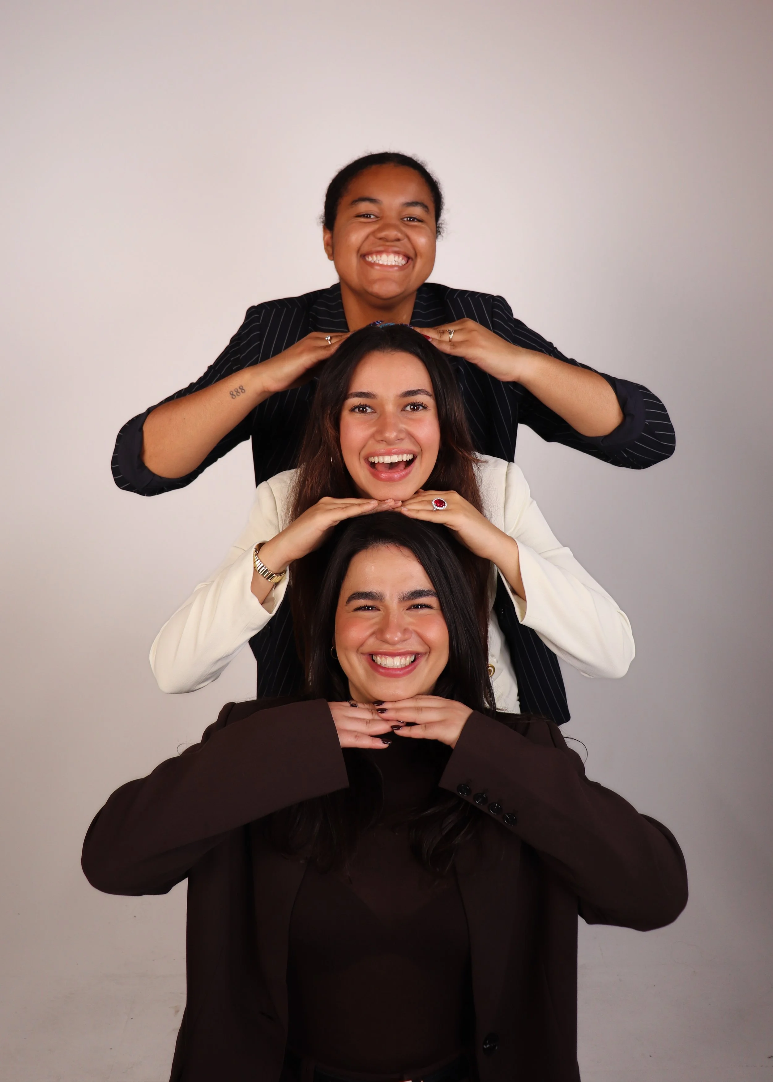Catherine, Mahdieh & Paris smiling