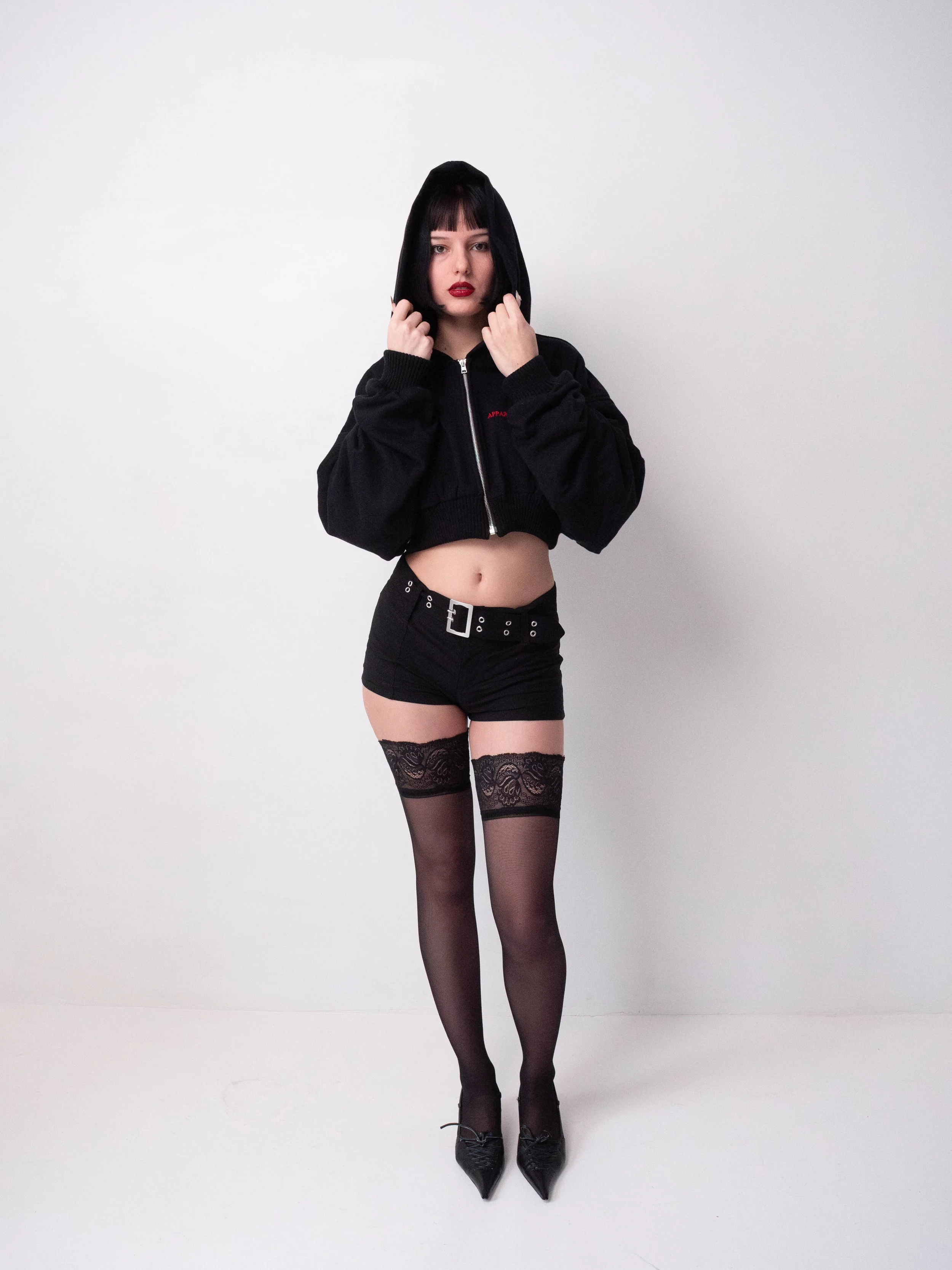 Double layered Croped Appt. Bodo Hoodie