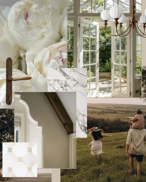 What's inspiring our studio this summer...

French Doors drenched in natural light,
Layered textures from natural materials,
Fresh Peonies from the garden,
Collected details in architectural elements,

...and the quiet moments that make a family home