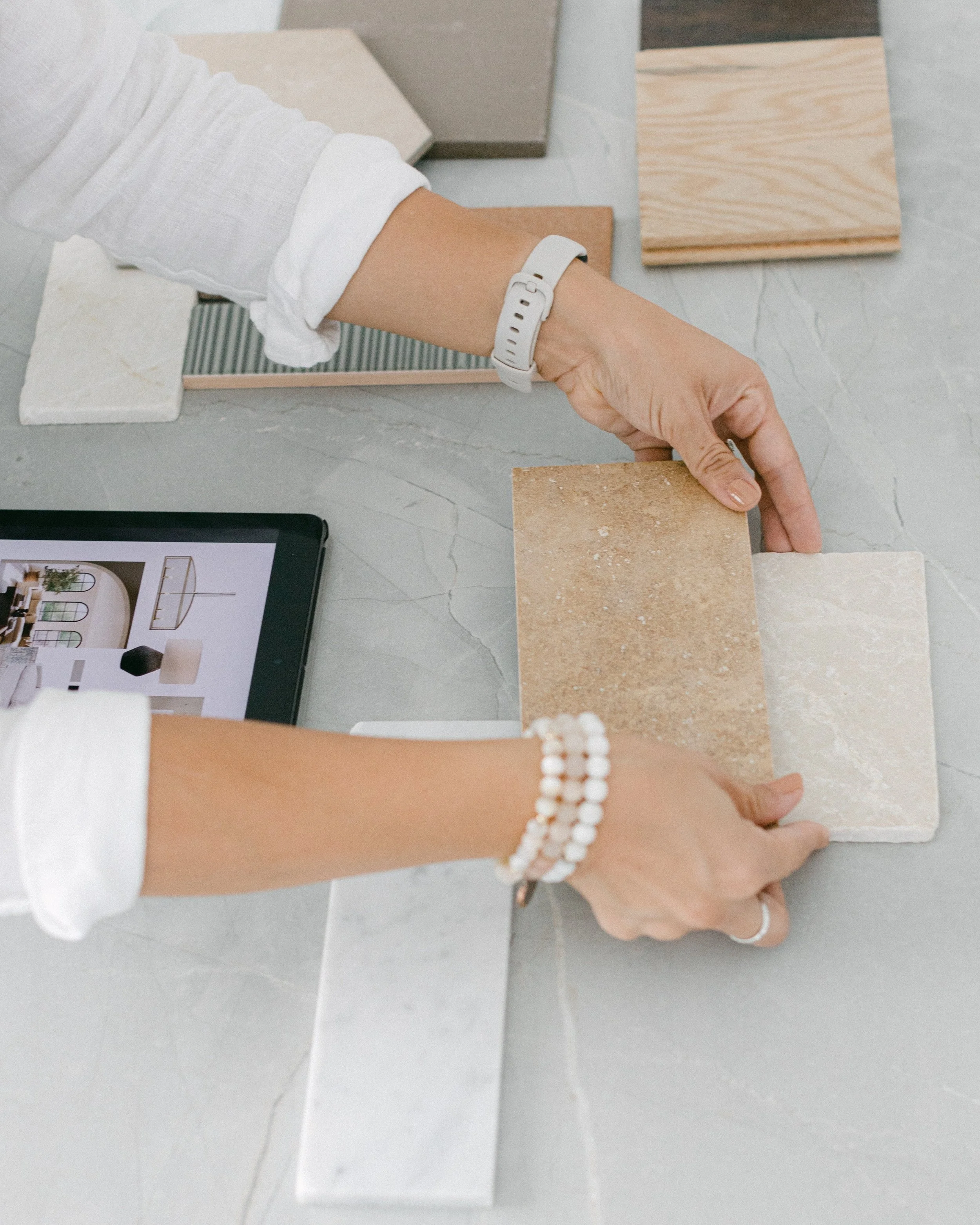 The design process is made up of hundreds of quiet decisions.

Materials, finishes, textures, scale, durability, and the way each selection relates to the next &mdash; this is the part of the process where the home starts to feel layered, intentional