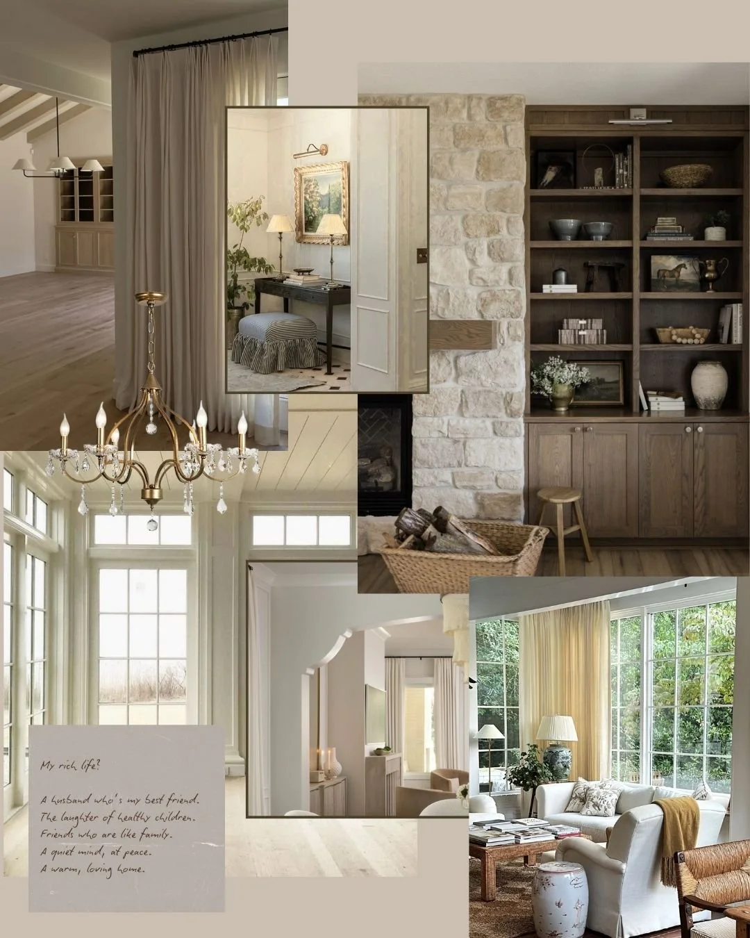 A little glimpse into the direction for Where Patina Meets Home, a main-level renovation and furnishings project that recently kicked off.

For this home, we are thinking through warmth, character, family living, architectural details, collected fini