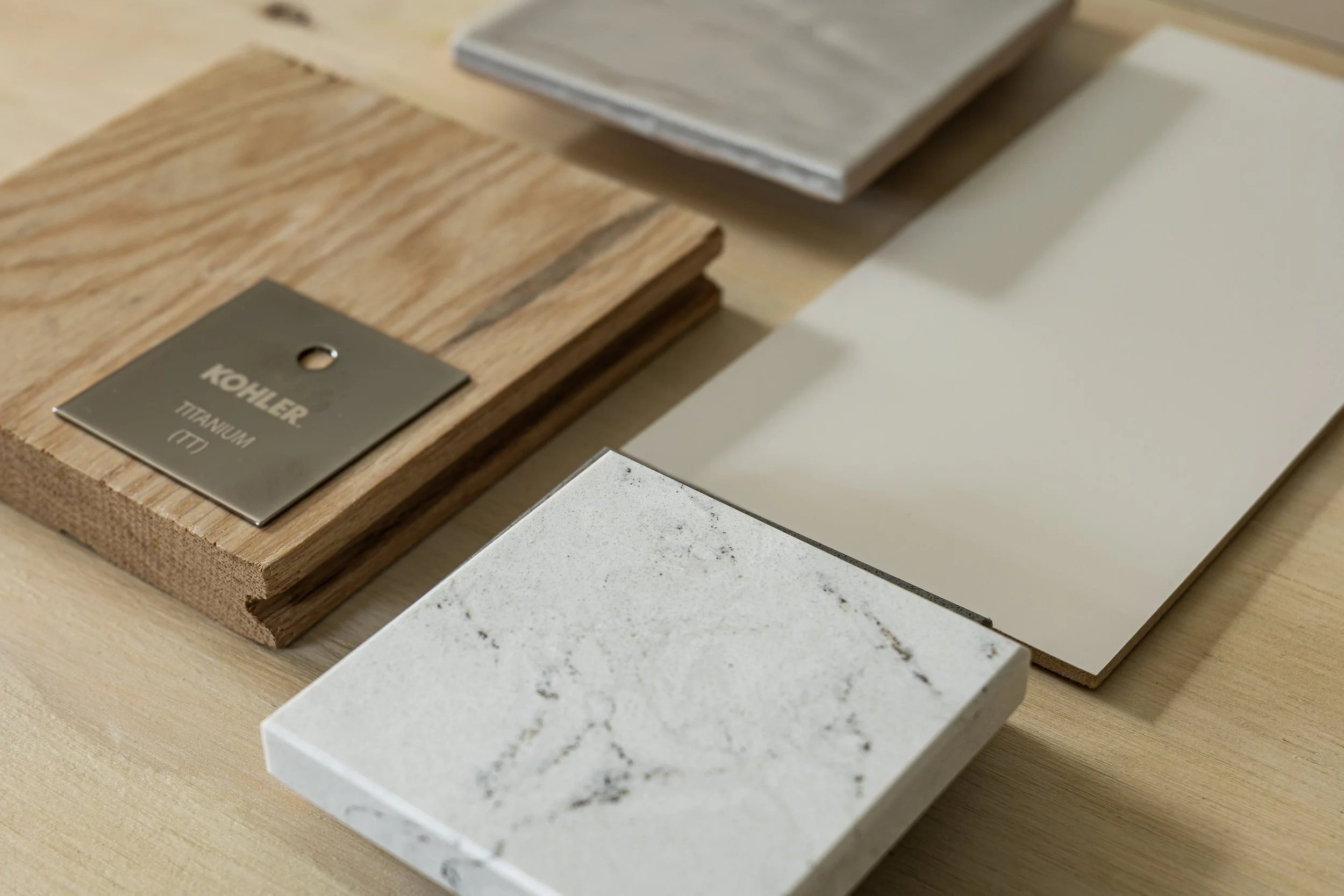 material samples for interior design project