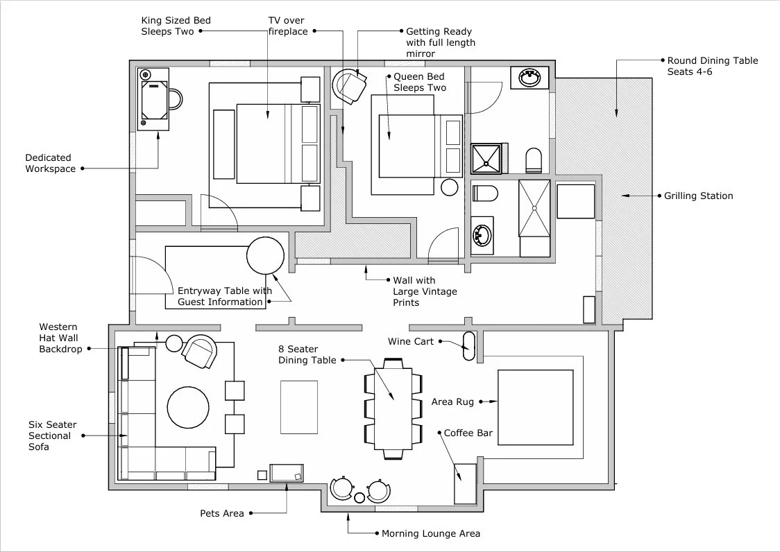 Floorplan Layout for Luxury Home in Northeast GA