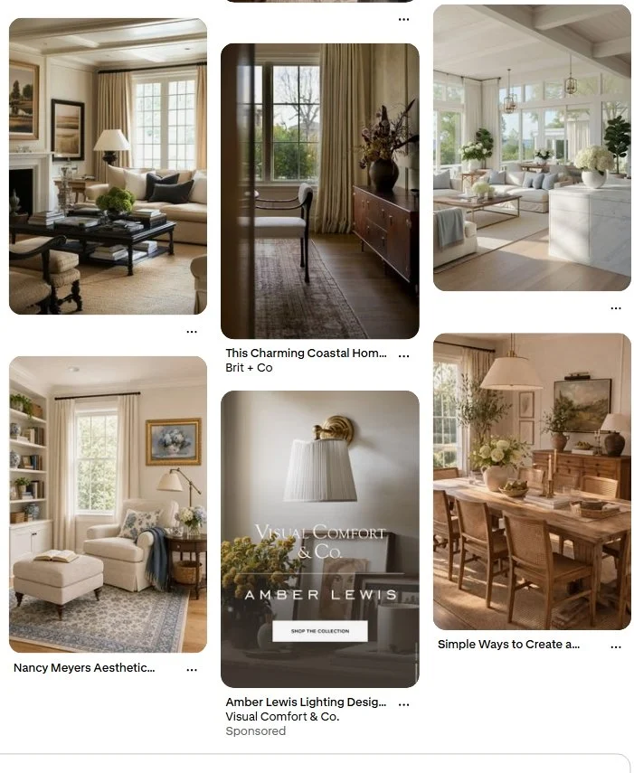 Pinterest board of Inspiration for Design Blog Post