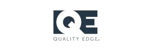 Logo of IQE with the tagline 'Quality Edge' beneath it.