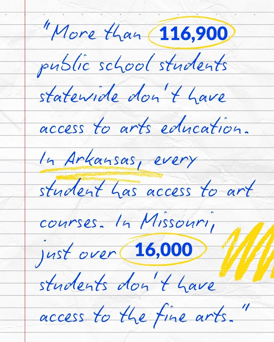 @ReadFrontier article highlights the consequences of Oklahoma's decision to eliminate the fine arts graduation requirement. While our state grapples with over 116,900 students lacking arts access, our neighbor Arkansas has managed to ensure every sin