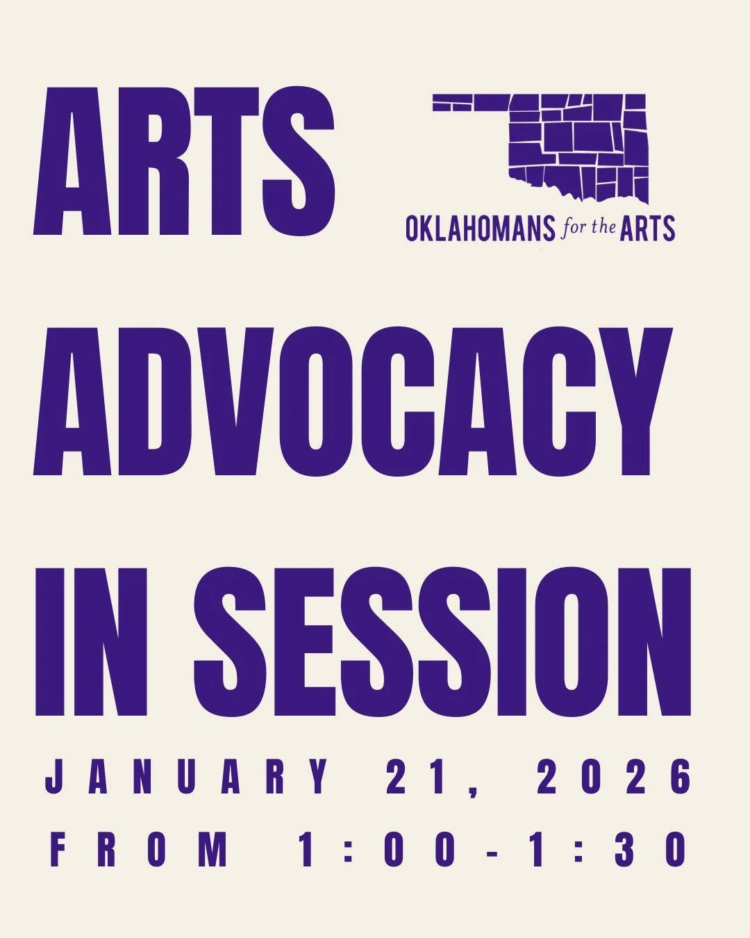 Arts Advocacy Kickoff, Monthly Advocacy Webinars Are Back 💻🖌️

As legislators return to the Oklahoma Capitol soon, we are bringing back our monthly webinars to keep you informed and prepared.

Kick off the 2026 session with OFTA and our special gue