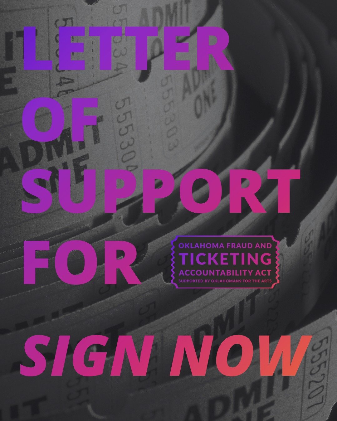 🎶🎭 Love live music, theater, or local performances but hate the ticket-buying experience? 

Hidden fees, misleading resale sites, and bots are making it harder for Oklahomans to access live events. We&rsquo;re backing the Oklahoma Fraud and Ticketi