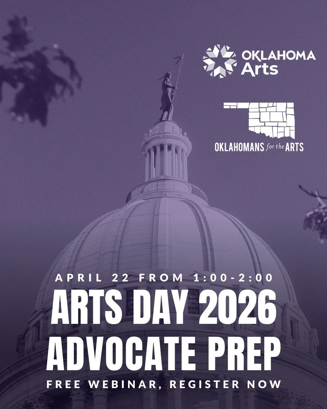 What does the state budget mean for your organization?

Our April Arts Advocacy in Session is one of our most important briefings of the year. Amber Sharples, Executive Director of the Oklahoma Arts Council, will be joining us to give an update on th