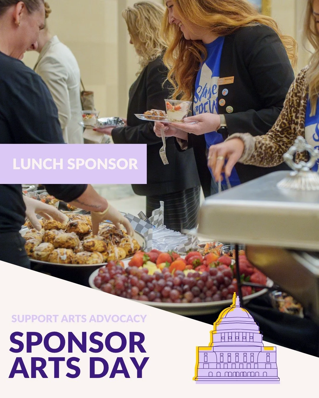 Tables are SOLD OUT but your organization can still have a presence at Arts Day! 🎨🏛️

We are officially at capacity for tabling at Arts Day, but there is still a powerful way for your organization to support arts advocacy. 

By becoming a sponsor, 