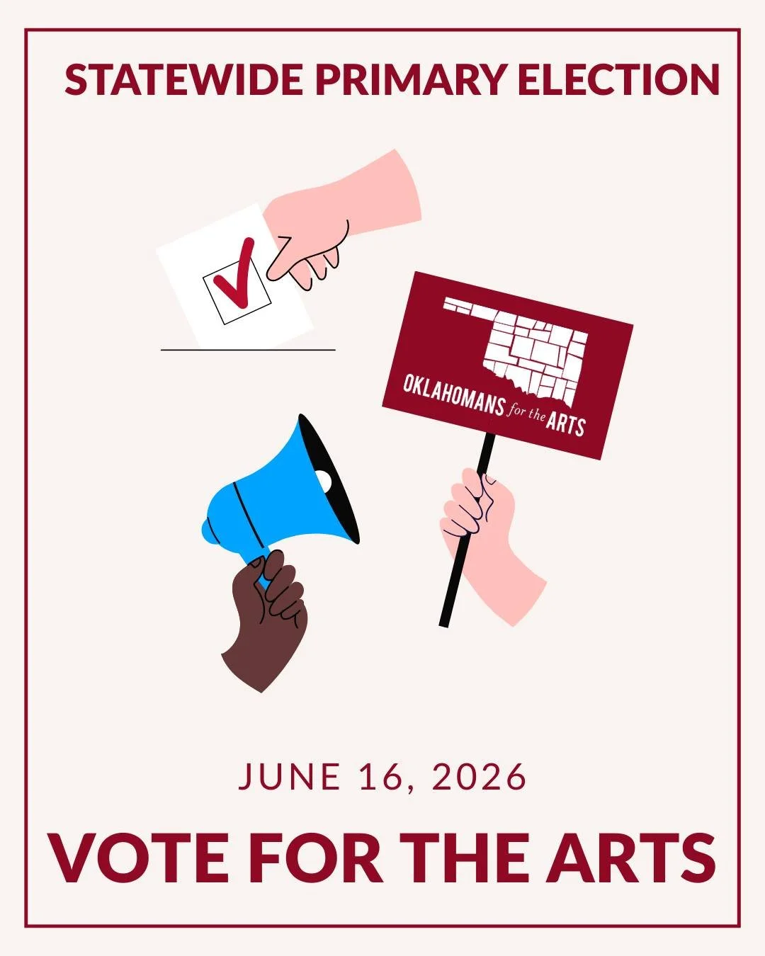 These races choose the candidates for Governor, State Superintendent, and our State Legislature, they are also determining who will manage our state&rsquo;s cultural investments for years to come.

Why your vote on June 16th matters:
✨ Statewide Fund