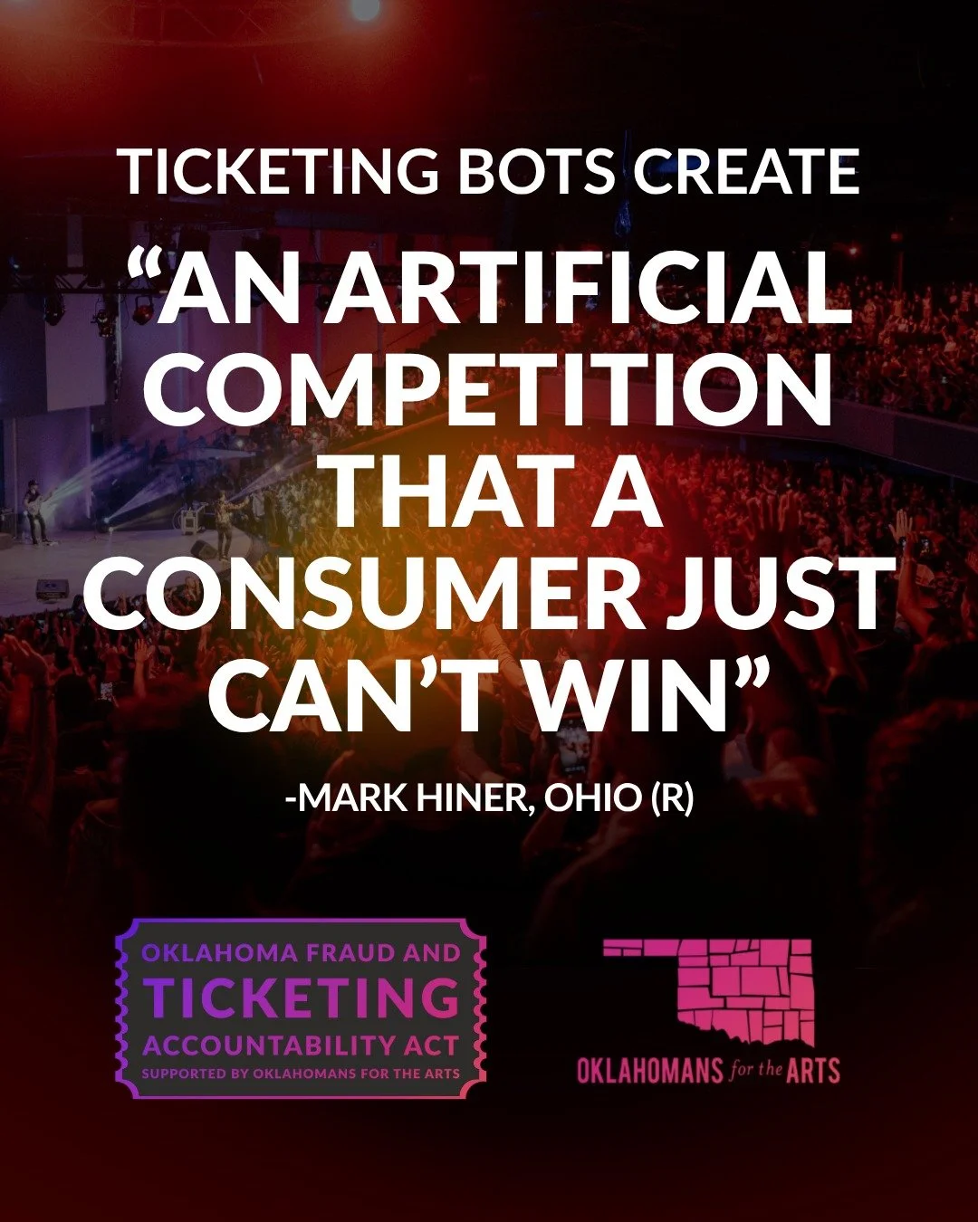 As highlighted by the National Conference of State Legislatures, lawmakers from different parties and states are aligning to protect regular consumers from automated bots and fraudulent pricing. Access to live entertainment is a bipartisan "qual