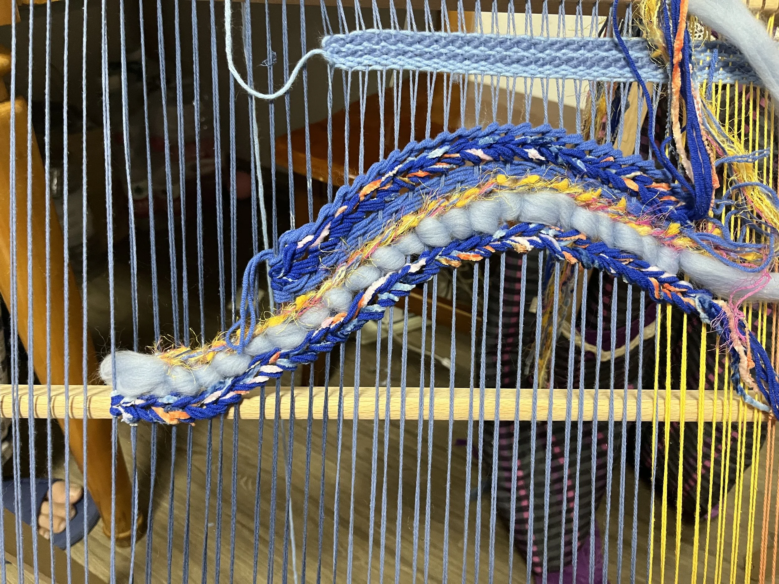 "Apron" knitting process
