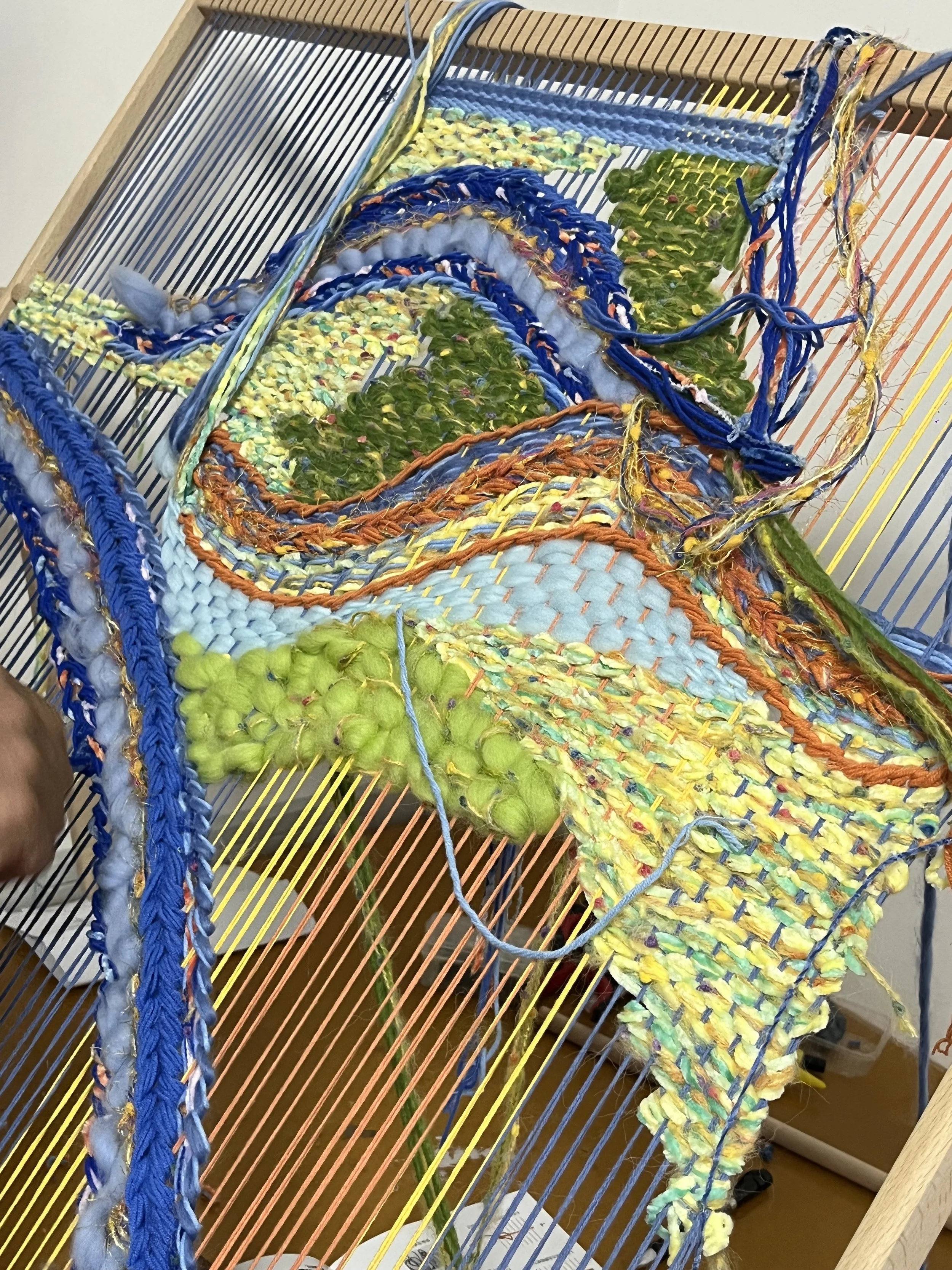 "Apron" knitting process