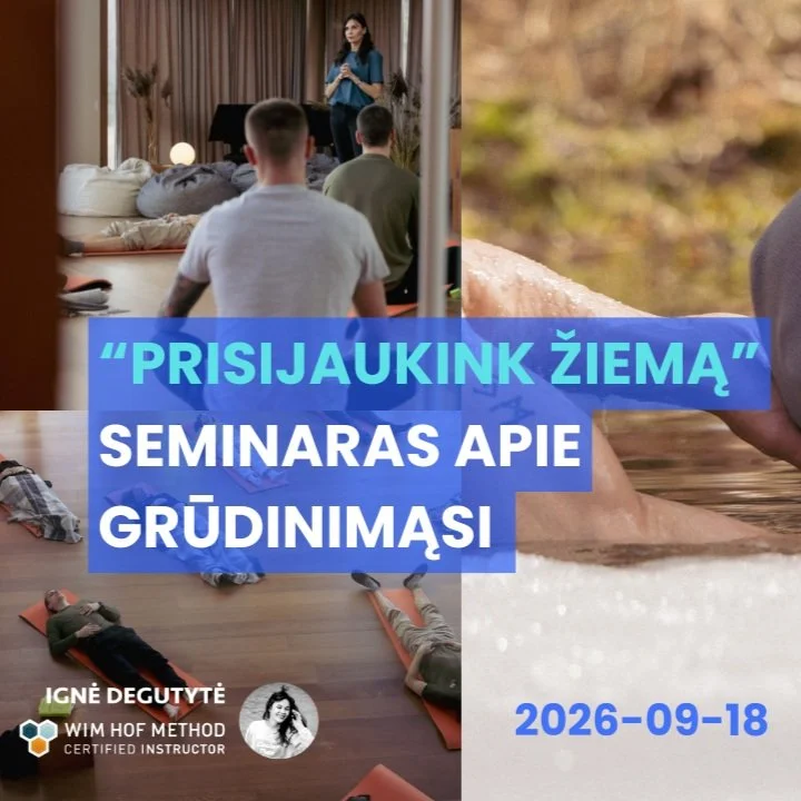 "Tepk slides vasarą", kad žiema neužkluptų netikėtai ir netektų būti nelaimingam. 

Sirgti žiemą - tai Tavo pasirinkimas. Jei tiki, kad subalansuotas kūnas gali likti sveikas visada, tai labai kviečiu atvykti ir prakti&scaron;kai susipažint