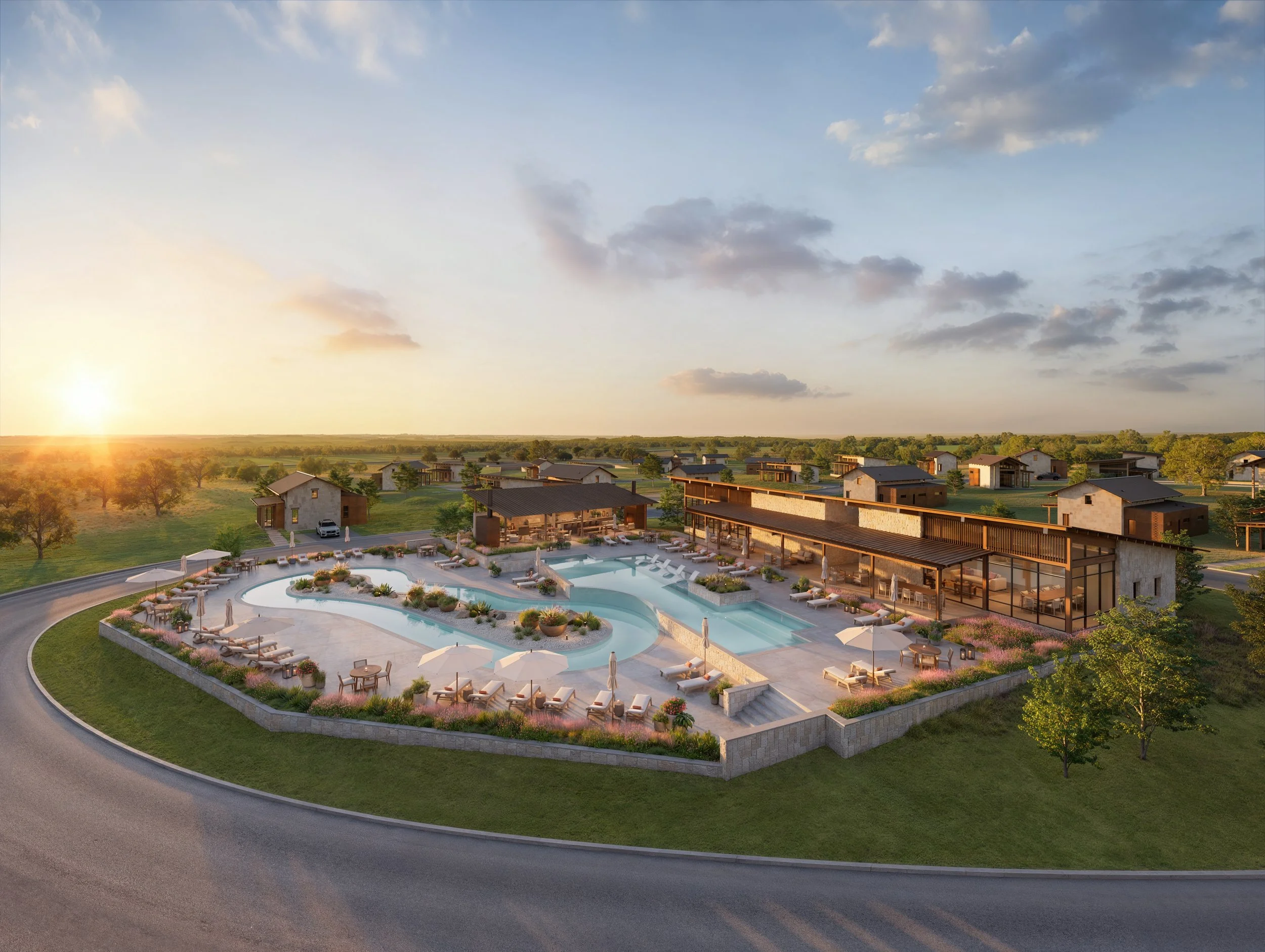 HSR - Amenity Center & Pool - Aerial Render.jpg