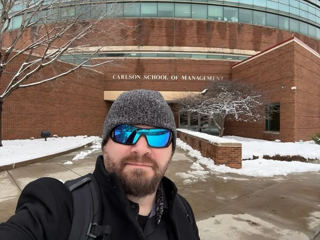 Back at the University of Minnesota's Carlson School of Management yesterday for a guest lecture.

I had the opportunity to speak with the MSMK 6086 Master's class about why identity and reputation management are more critical than ever within owned 