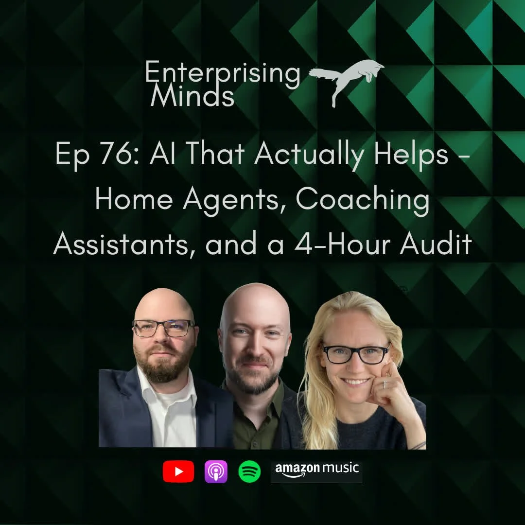 AI gets a lot more interesting when it stops being theoretical and starts solving real-life problems. In this episode of Enterprise Minds, we talk about:
-AI agents for lawn care, groceries, and fitness
-A custom coaching assistant for youth sports
-
