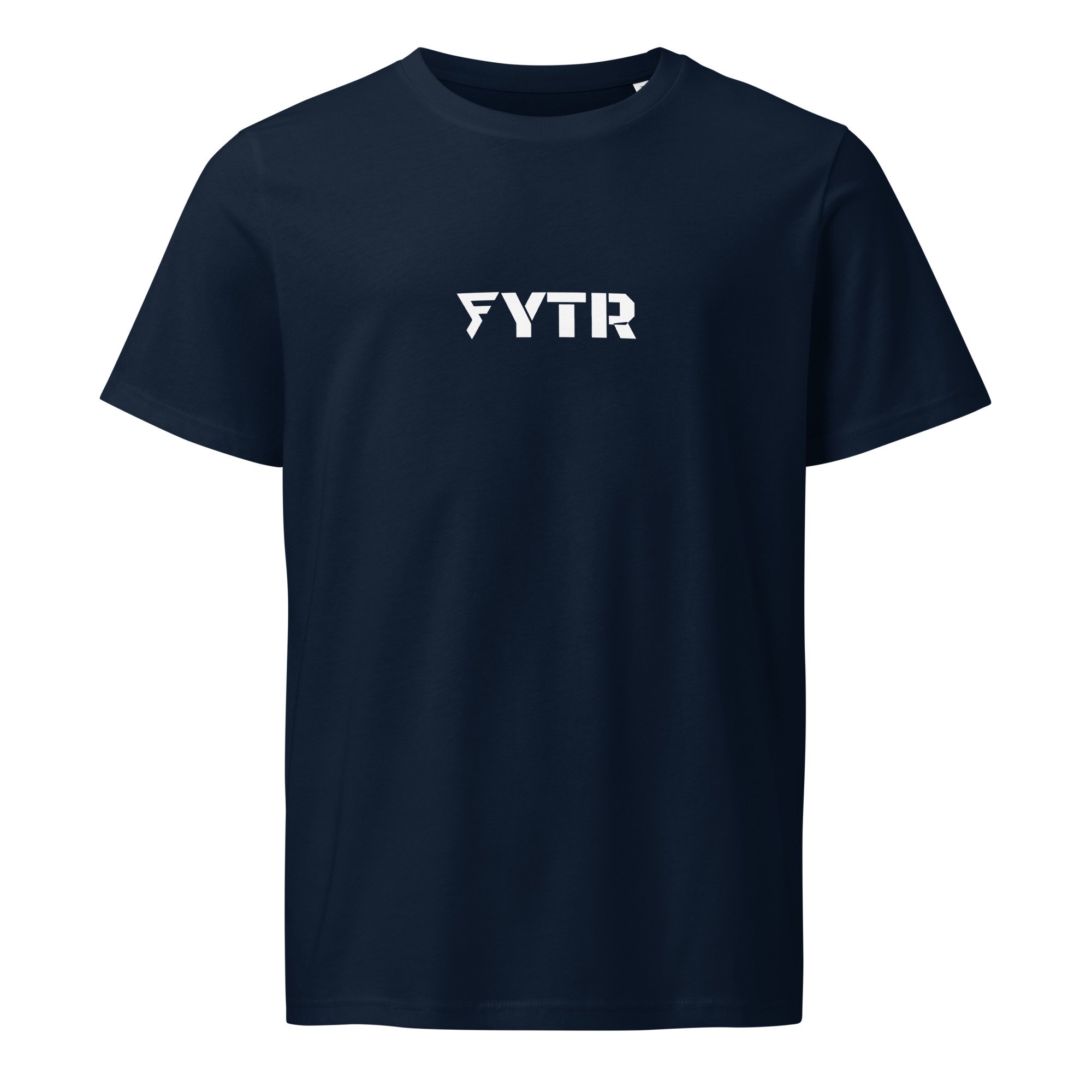 Navy blue T-shirt with the text 'FYTR' printed in white on the front.
