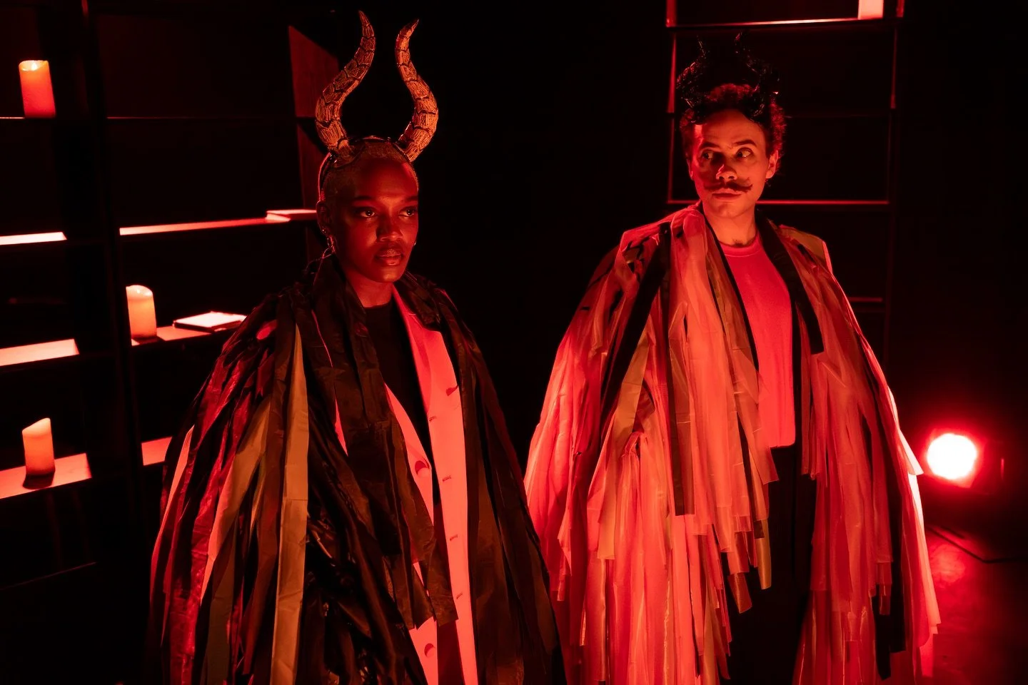 Dr Faustus: One act of pure evil that comes to party. @flywheeltheatrecompany sixth and final production for this inaugural repertory season at The Old Red Lion Theatre.

6 weeks, 6 actors, 6 shows. 
6 x set and costumes. 

Two worlds collide - 16th 