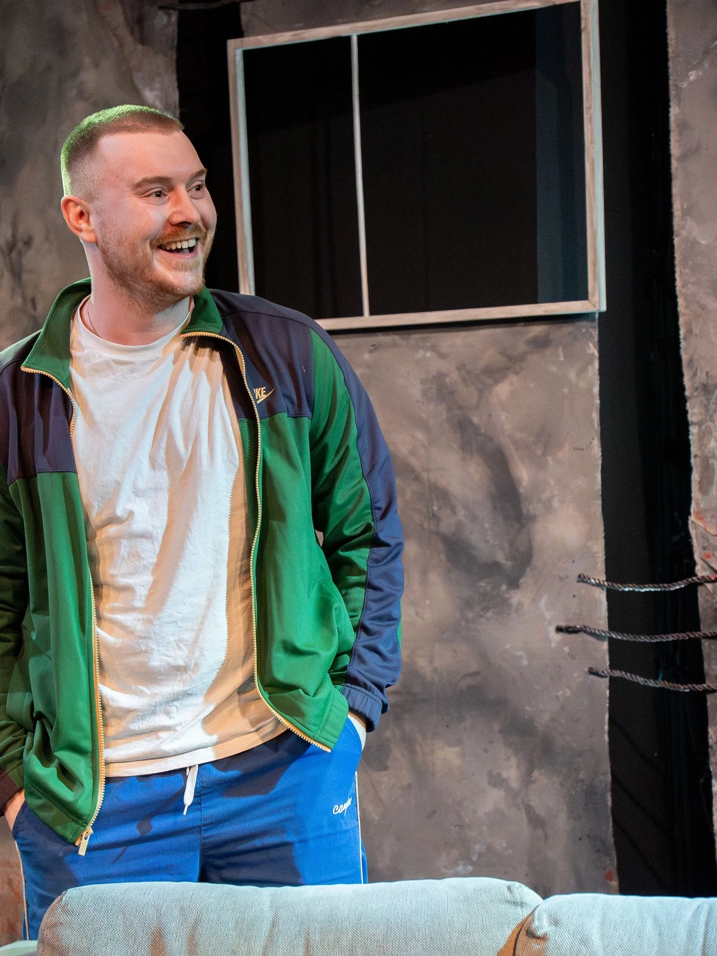 CONCRETE: Inspiration and BTS

Four canvas panels, hand-painted to resemble concrete are inspired by the faded, new town optimism of Skelmersdale, Lancashire where the play is set, and mid century, Italian artist Giussepe Uncini.

The small window li