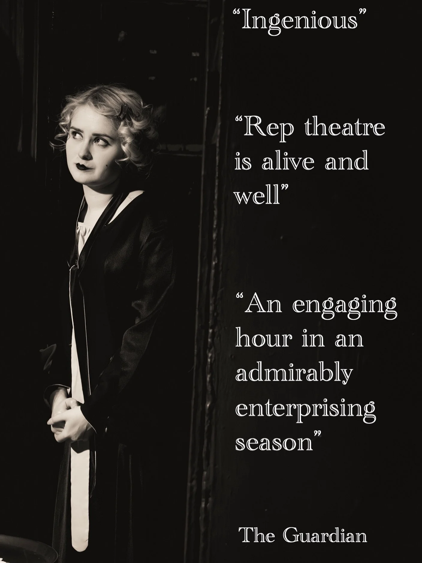 Great to see @flywheeltheatrecompany @weareoldred @productions.medium.rare production of The Lodger in today&rsquo;s Guardian. It&rsquo;s the fourth of a season of six rep theatre shows conceived by @benedictesdale. Delighted to be included in the re