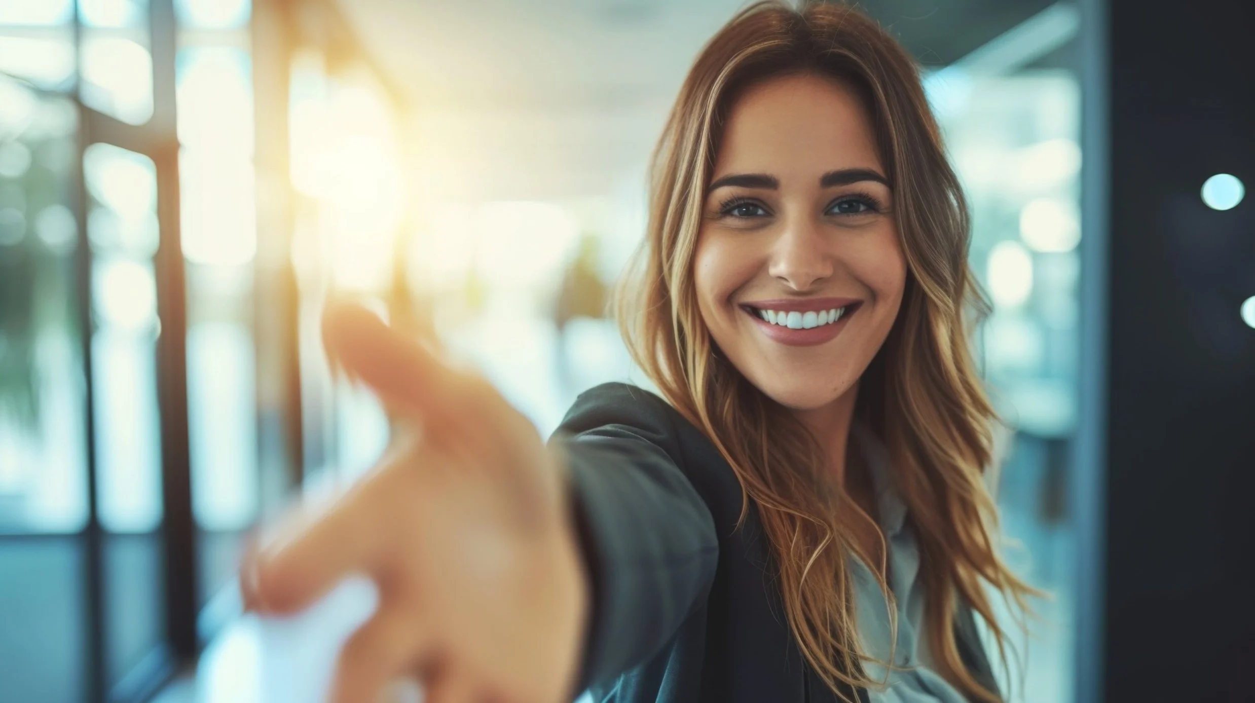 Professional, smart AI consultant reaching out to help