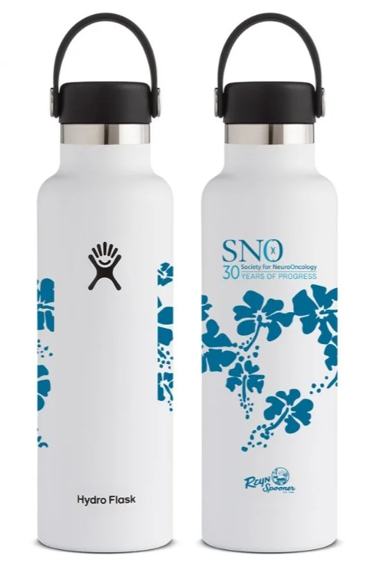 SNO 30th ANNIVERSARY/ 50TH STATE FLOWER HYDRO FLASK 21 OZ.  Society for  Neuro-Oncology 30 Years of Progress