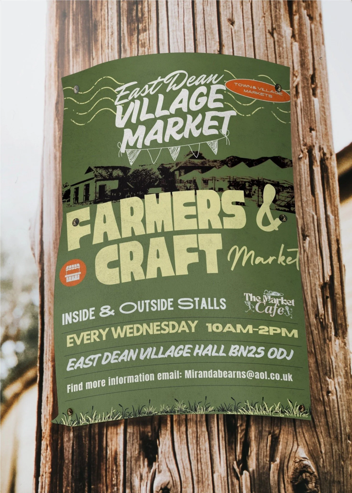 🎨 #ThrowbackThursday to this bold and rustic poster design I created for the East Dean Village Market! 🧺🌿
Designed to capture the charm of local life with earthy tones, hand-lettered fonts, and vintage textures &mdash; perfect for promoting a vibr