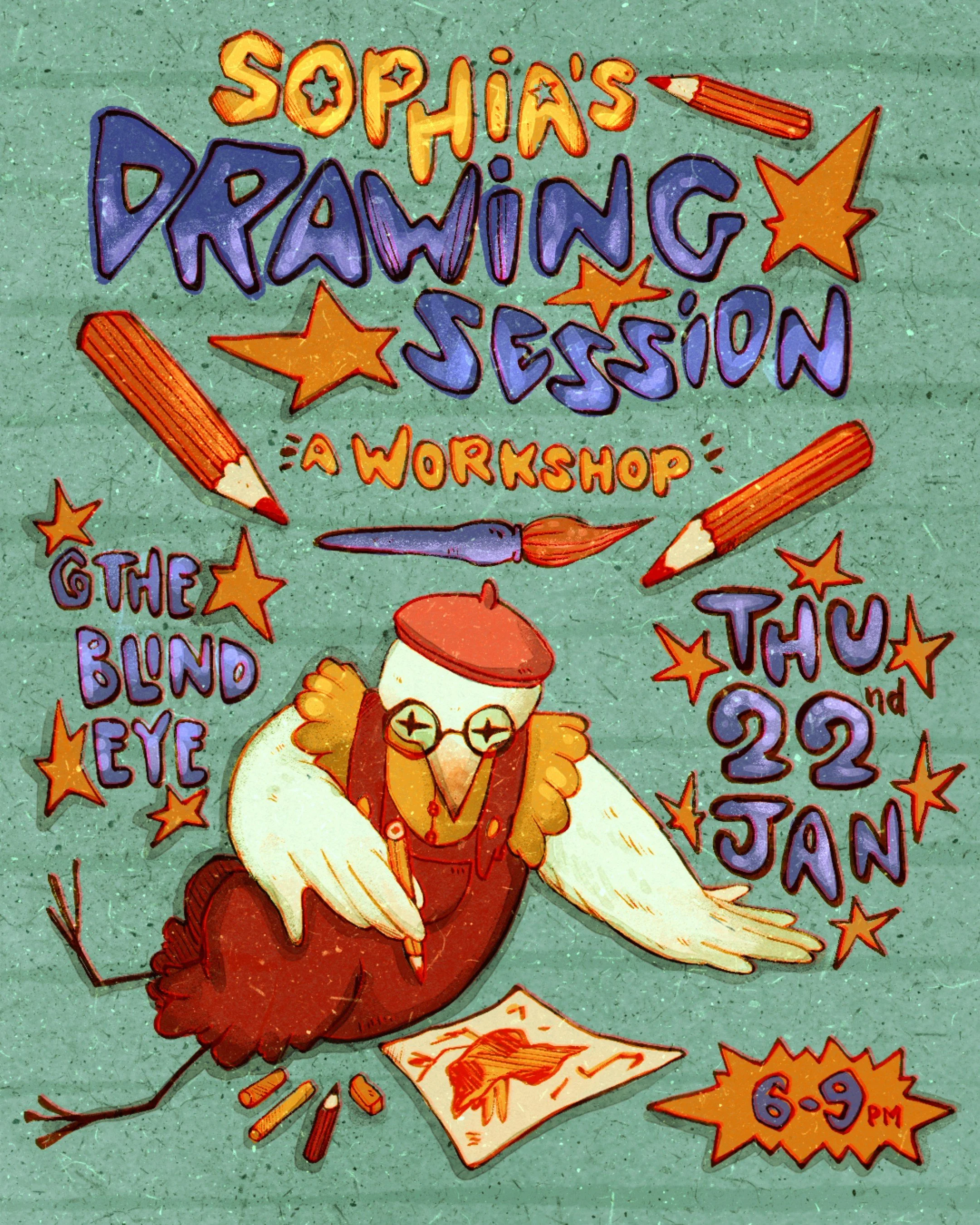 🖌️🎨 SOPHIA'S DRAWING SESSION 🎨🖌️ 🖍️ AN ANNIVERSARY WORKSHOP 🖍️