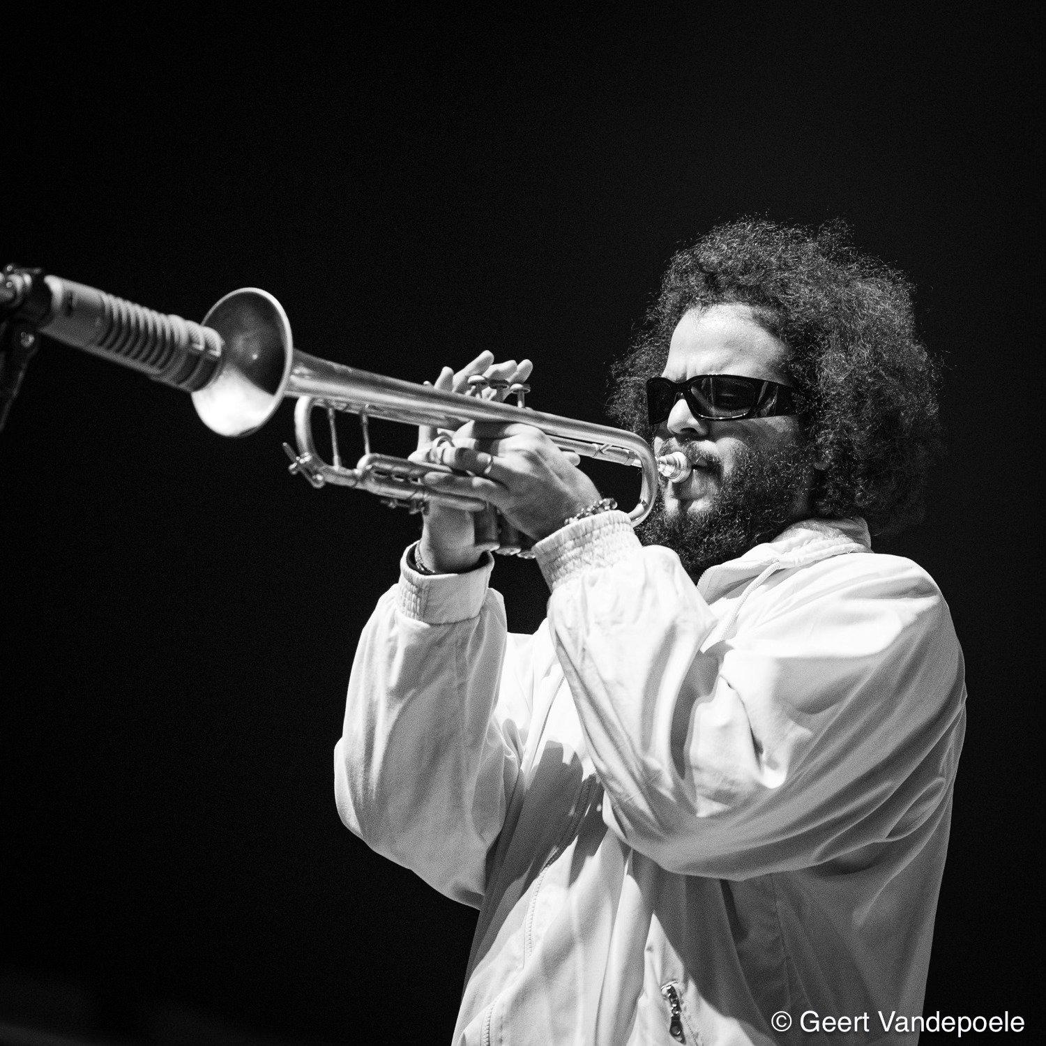 Famoudou Don Moye with Aquiles Navarro 