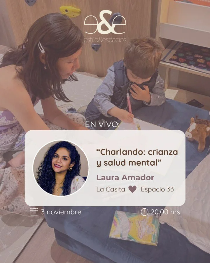Hoy tendremos un conversatorio potente con @lau_e.amador

El tema: &quot;Crianza y salud mental&quot; ❤️

Si eres mam&aacute;, estas es una invitaci&oacute;n para ti, para recordar la importancia de la salud mental en la crianza. 🤗

Nos vemos hoy a 